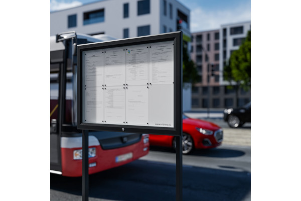 Venkovní informační vitrína V-UP60-4-ral