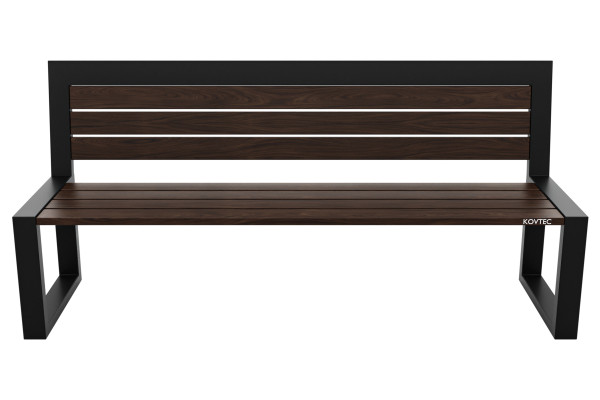 Kovová lavička LK-11, 180cm, Palisandr, Barevná