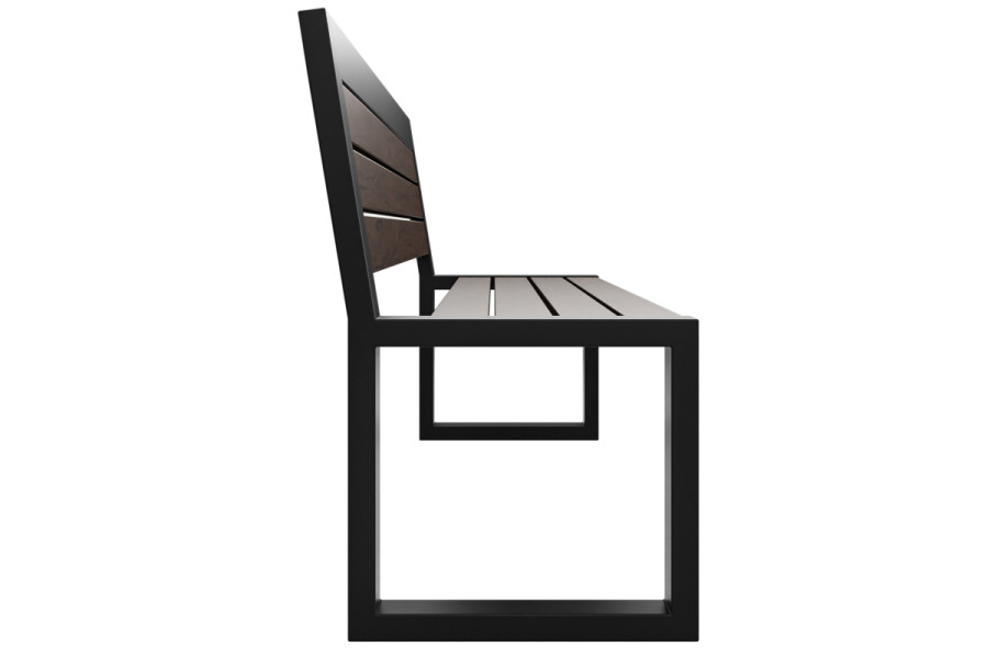 Kovová lavička LK-11, 180cm, Palisandr, Barevná