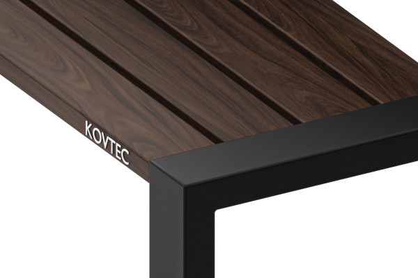 Kovová lavička LK-11, 180cm, Palisandr, Barevná