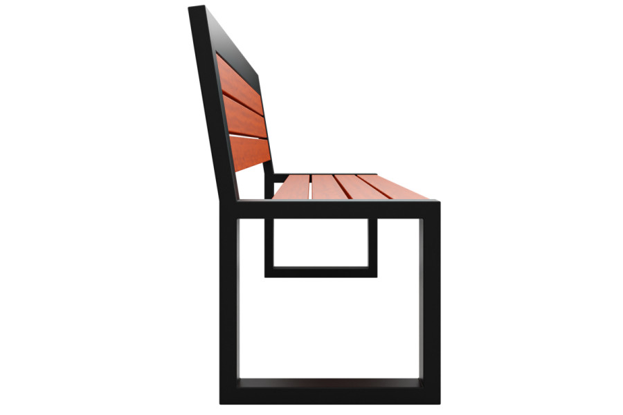 Kovová lavička LK-11, 180cm, Teak, Barevná