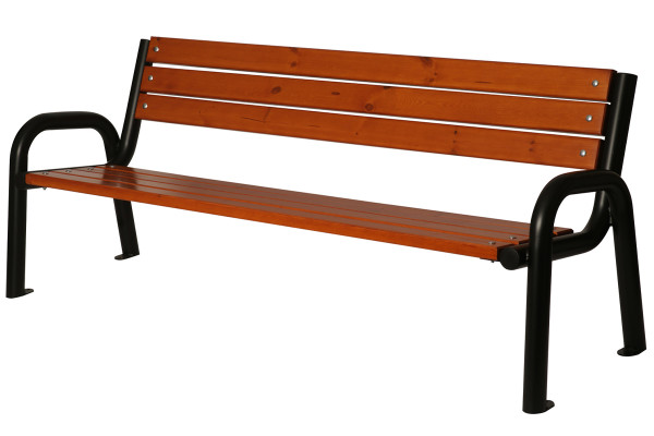 Kovová lavička LK-3, 150cm, Palisandr, Barevná