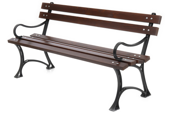 Litinová lavička 020, 150cm, Palisandr