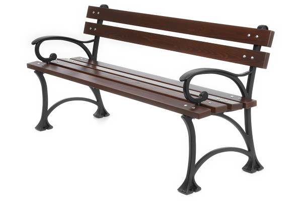 Litinová lavička 026, 150cm, Palisandr