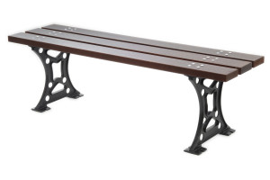 Litinová lavička 048, 180cm, Teak