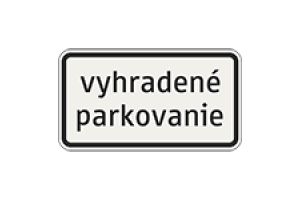 Tabulka Vyhrazené parkování 531, 330x600 mm