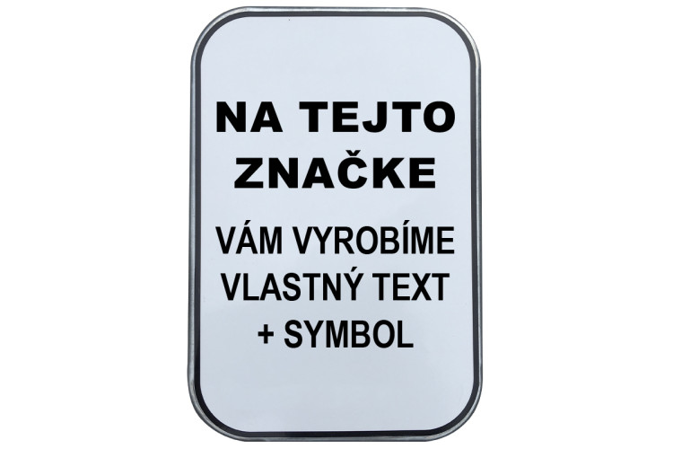 Značka Vlastní text, 315x420mm