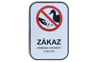 Značka Zákaz krmení vodního ptactva, 200x300mm