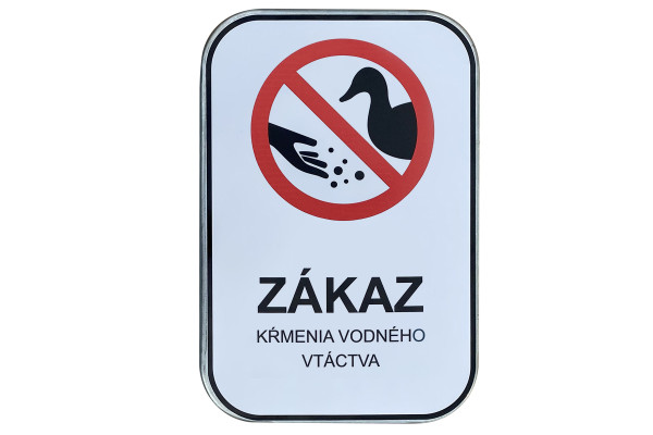 Značka Zákaz krmení vodního ptactva, 200x300mm