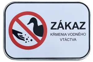 Značka Zákaz krmení vodního ptactva, 420x315mm
