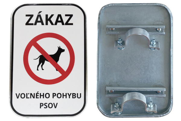 Značka Zákaz volného pohybu psů, 315x420mm