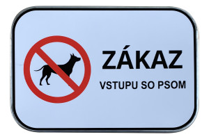 Značka Zákaz vstupu se psem, 420x315mm