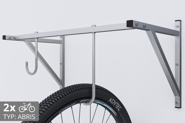 Držák na kolo na zeď, 2 místný ABRIS pozinkovaný
