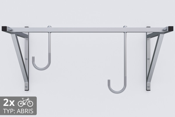 Držák na kolo na zeď, 2 místný ABRIS pozinkovaný