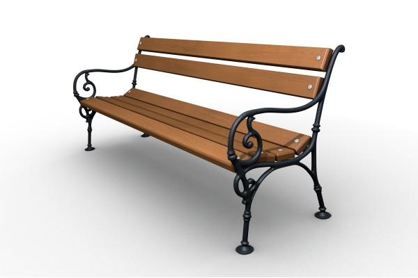 Litinová lavička Schonbrunn II, 150cm, Teak