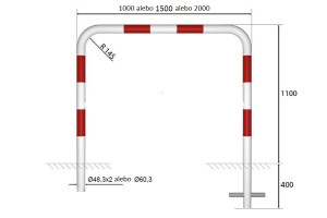 Zábradlí bezpečnostní, 100cm