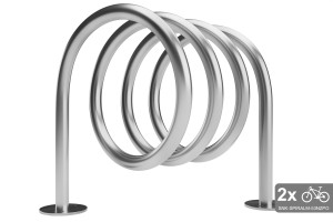 Oboustranný stojan na 2 kola, SPIRAL MAXI 2 místný, pozinkovaný