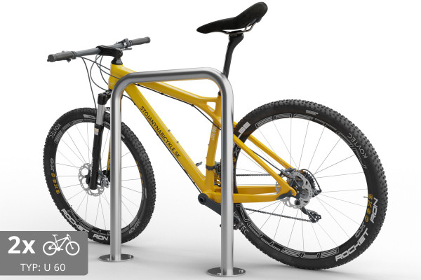 Cyklostojan U 80x80cm, Ø 48,3 mm, pozinkovaný