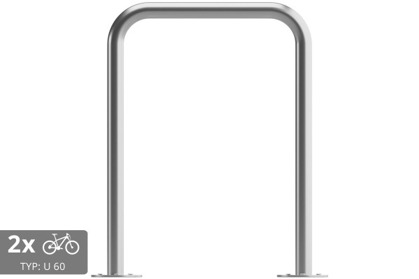 Cyklostojan U 100x80cm, Ø 48,3 mm, pozinkovaný
