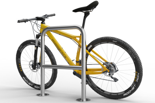 Cyklostojan U s příčkou 60x80cm, Ø 48,3 mm, pozinkovaný