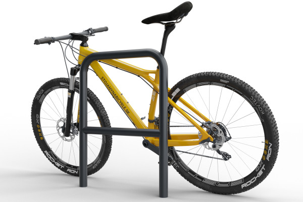 Cyklostojan U s příčkou 60x80cm, Ø 48,3 mm, betonovat, Barevný