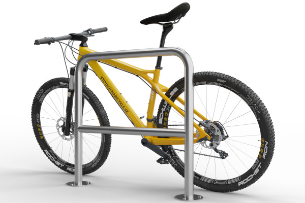 Cyklostojan U s příčkou 80x80cm, Ø 48,3 mm, pozinkovaný