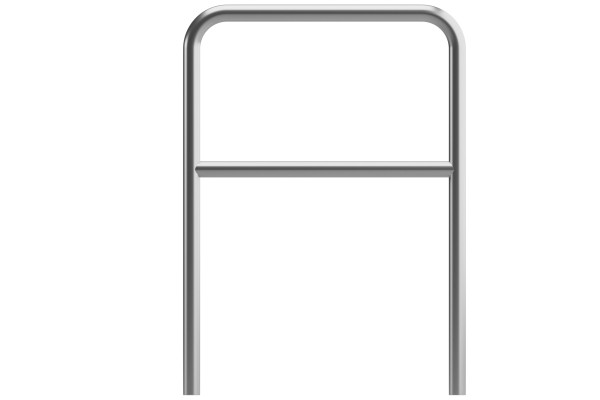 Cyklostojan U s příčkou 80x80cm, Ø 48,3 mm, betonovat, pozinkovaný