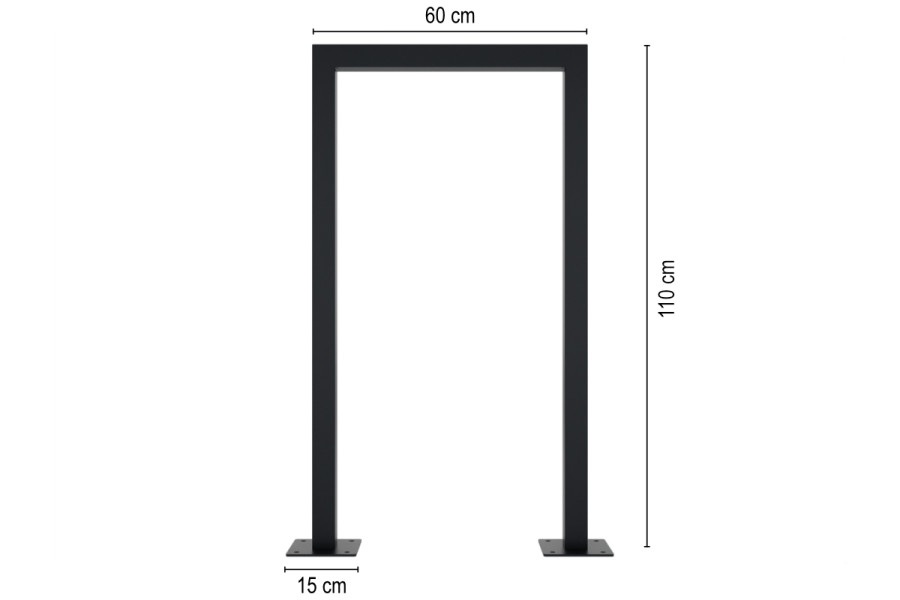 Cyklostojan U hranatý 60x110cm, Barevný