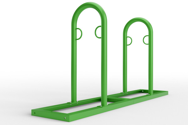 Cyklostojan U na základovém rámu 4 místný, barevný Cyklostojan U na základovém rámu 4 místný, barevný