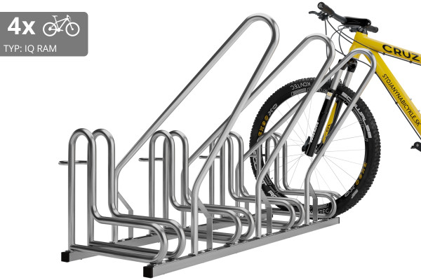 Stojan na 4 kola s rámem na uzamykání IQ, nerezový Stojan na 4 kola s rámem na uzamykání IQ, nerezový