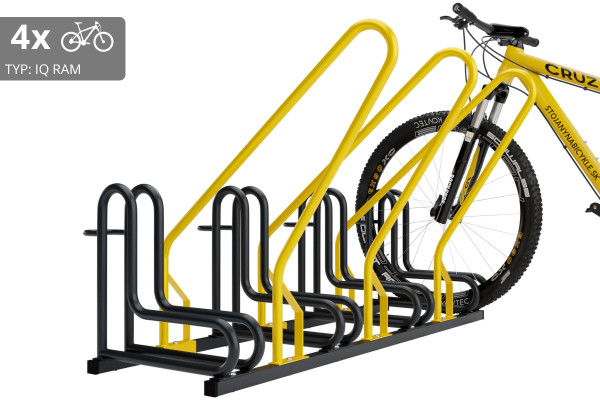 Stojan na 4 kola s rámem na uzamykání IQ, barevný Stojan na 4 kola s rámem na uzamykání IQ, barevný