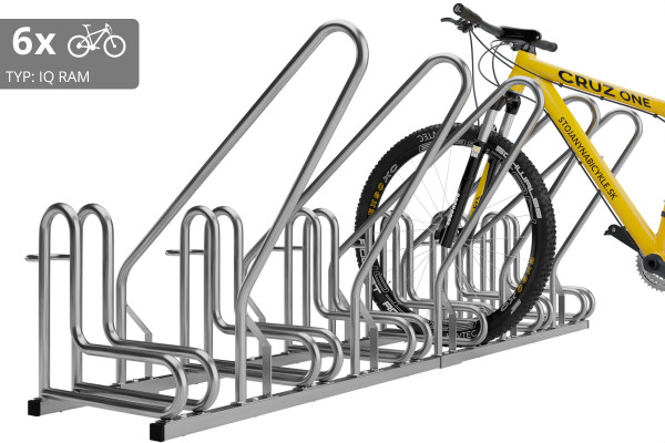 Stojan na 6 kol s rámem na uzamykání IQ, nerezový Stojan na 6 kol s rámem na uzamykání IQ, nerezový