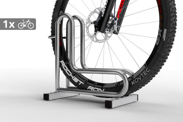 Stojan na kolo IQ 1 místný, nerezový Stojan na kolo IQ 1 místný, nerezový