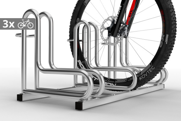 Stojan na kola IQ 3 místný, pozinkovaný Stojan na kola IQ 3 místný, pozinkovaný