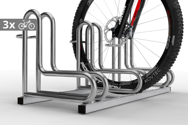 Stojan na kola IQ 3 místný, nerezový Stojan na kola IQ 3 místný, nerezový