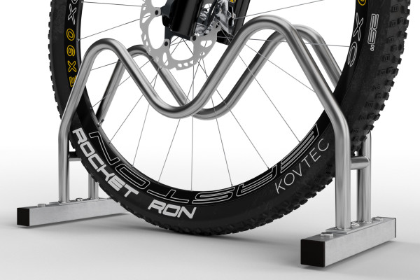 Oboustranný stojan na kolo MEGA 1 místný, nerezový