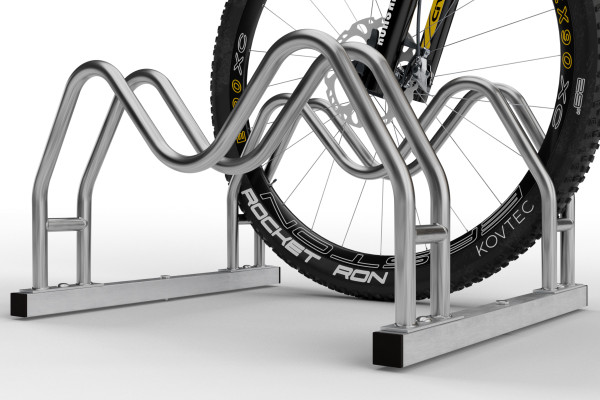 Oboustranný stojan na 2 kola MEGA, nerezový