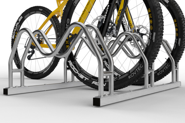 Oboustranný stojan na 3 kola MEGA, nerezový