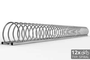 Stojan na 12 kol SPIRAL, 330 cm pozinkovaný