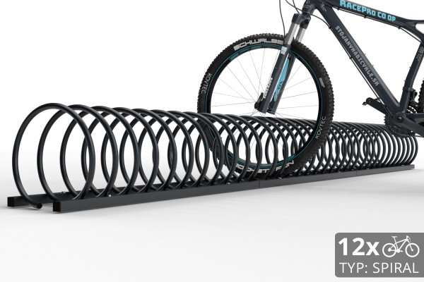 Stojan na 12 kol SPIRAL, 330 cm barevný