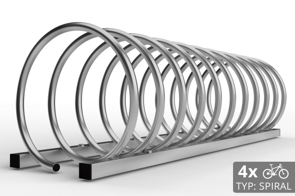Stojan na 4 kola SPIRAL, 110 cm pozinkovaný