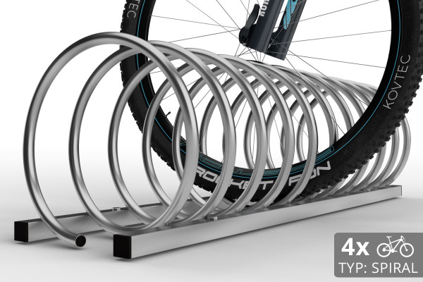 Stojan na 4 kola SPIRAL, 110 cm pozinkovaný