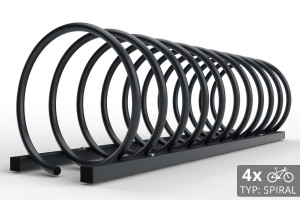 Stojan na 4 kola SPIRAL, 110 cm barevný