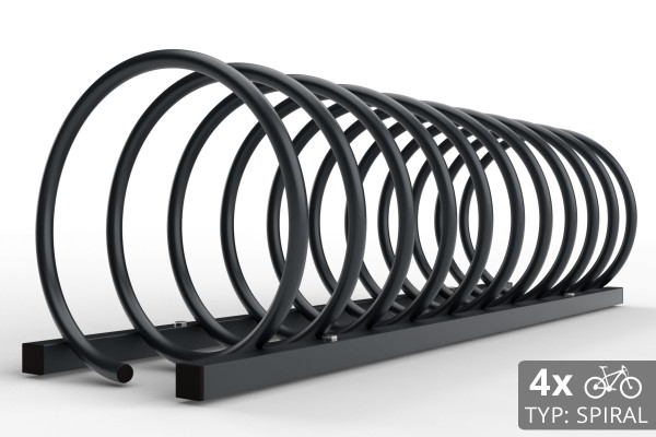 Stojan na 4 kola SPIRAL, 110 cm barevný