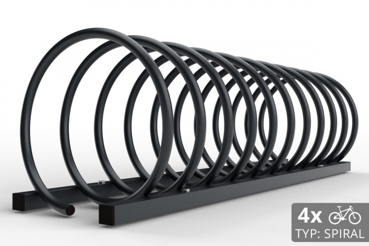 Stojan na 4 kola SPIRAL, 110 cm barevný