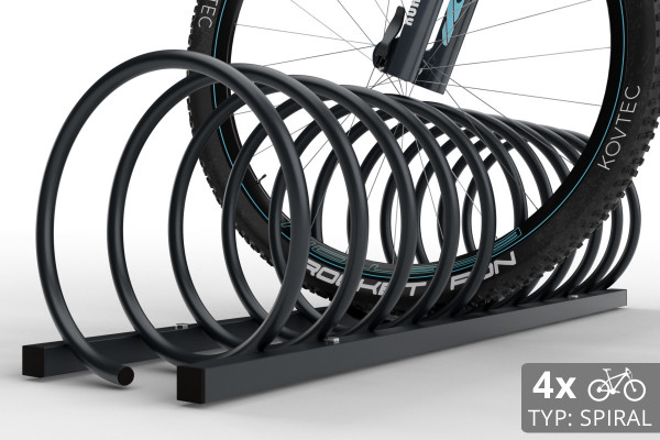 Stojan na 4 kola SPIRAL, 110 cm barevný