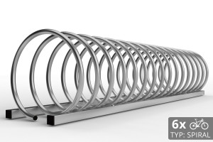 Stojan na 6 kol SPIRAL, 150 cm pozinkovaný
