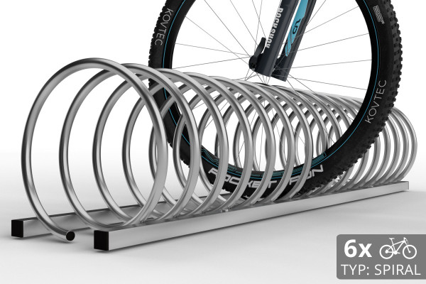 Stojan na 6 kol SPIRAL, 150 cm pozinkovaný