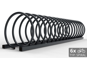 Stojan na 6 kol SPIRAL, 150 cm barevný