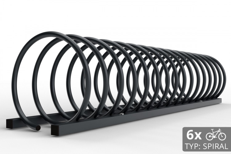 Stojan na 6 kol SPIRAL, 150 cm barevný